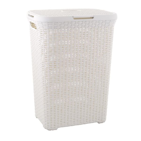 CESTO C/TAPA NATURAL STYLE 40L. BLA