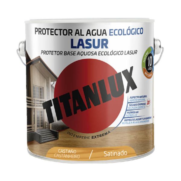 PROTECTOR ECO LASUR SATINADO CASTAÑO 3801 2.5L