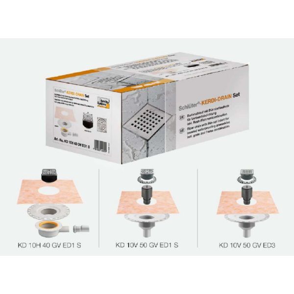 SCHLUTER - SET KERDI-DRAIN 3 (2 metros KERDI200+1unid KDBH40+1unid KDR10ED3GV) SETKERDI-DRAIN3